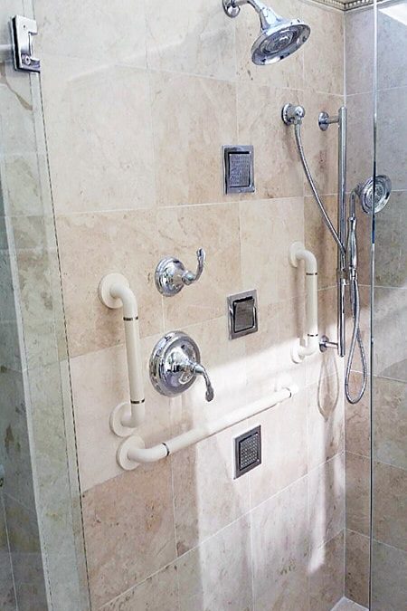 Multiple Grab Bar Installed by Locally Owned Treasure Coast Grab Bars